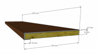   Příklad řešení MDF schodnice - nášlap - lepený vinyl 2 mm
